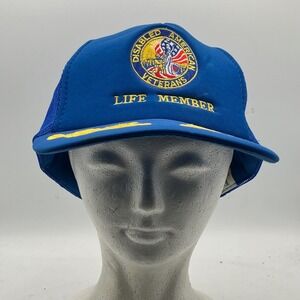 Disabled American Veterans DAV Life Member Blue Trucker‎ Hat Cap